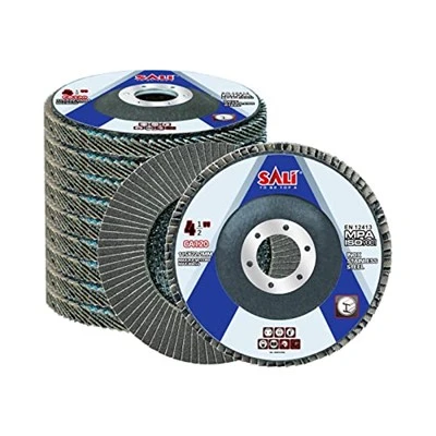 Sali 12 csomagos lapos tárcsa, 120 szemcseméretű, 4,5" X 7/{5}} hüvelykes csiszolótárcsa, ferde típus #29 prémium és ipari minőségű sarokcsiszoló csiszolókorong Nagy teljesítményű élcsiszolás