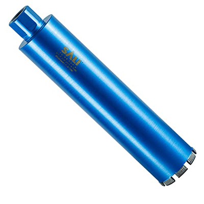 SALI nedves gyémánt magfúrószárak 3-1/2"/92 mm átmérőjű magfúró, 15"/380 mm fúrásmélységű betonmagfúró, 1-1/4-7" menetes magfúró turbólézer- Hegesztett szegmensek megkeményedett betonhoz betonvassal, téglával, tömbbel, falazattal, kővel